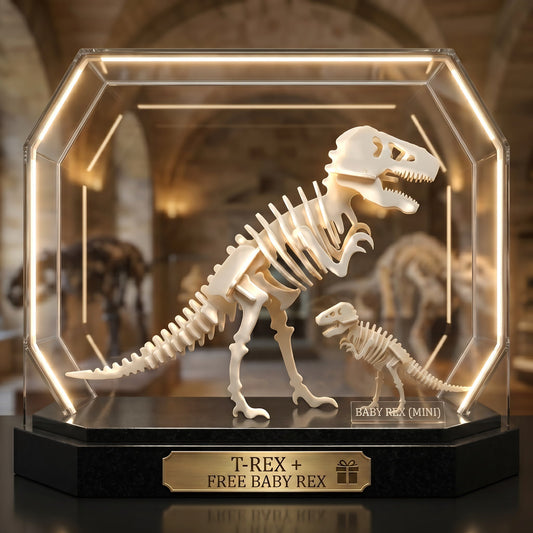 T-Rex 3D Puzzle Kit Card assembled dinosaur skeleton model by Puzzles Me AU