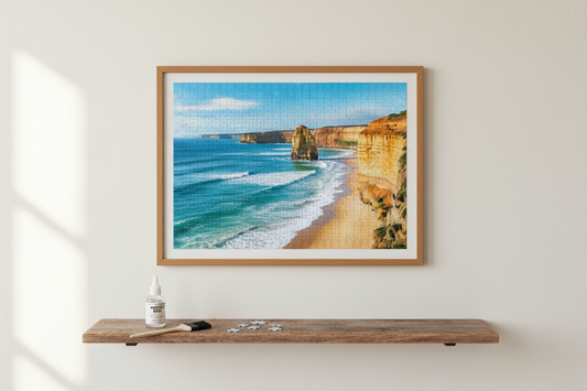 How to frame a jigsaw puzzle and turn it into wall art - step by step guide from Puzzles Me AU, Queensland