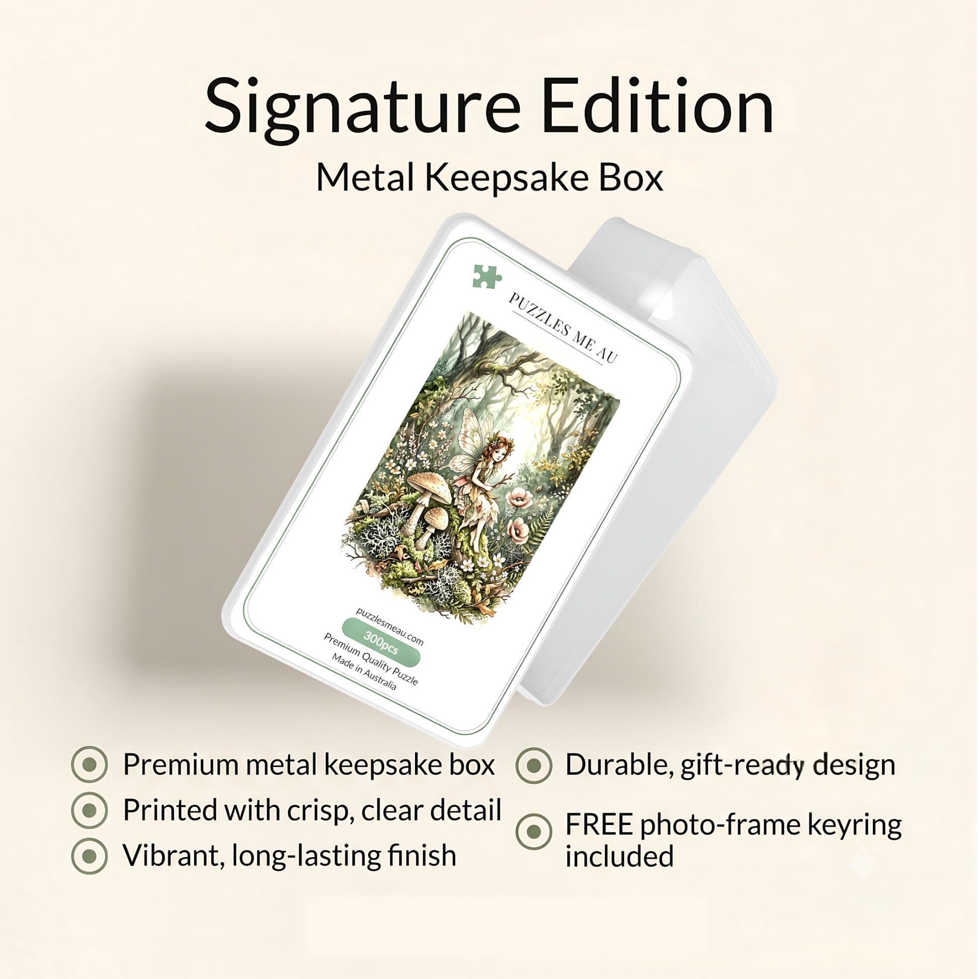 Forest Fairy 300-piece jigsaw puzzle with Signature Edition metal keepsake box