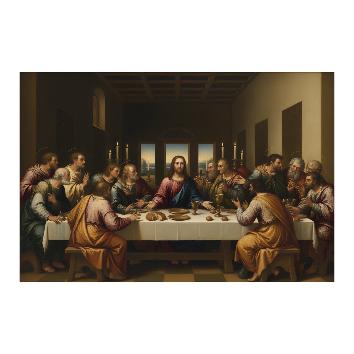 The Last Supper classic religious artwork - reference image printed on premium matte photo paper - Puzzles Me AU