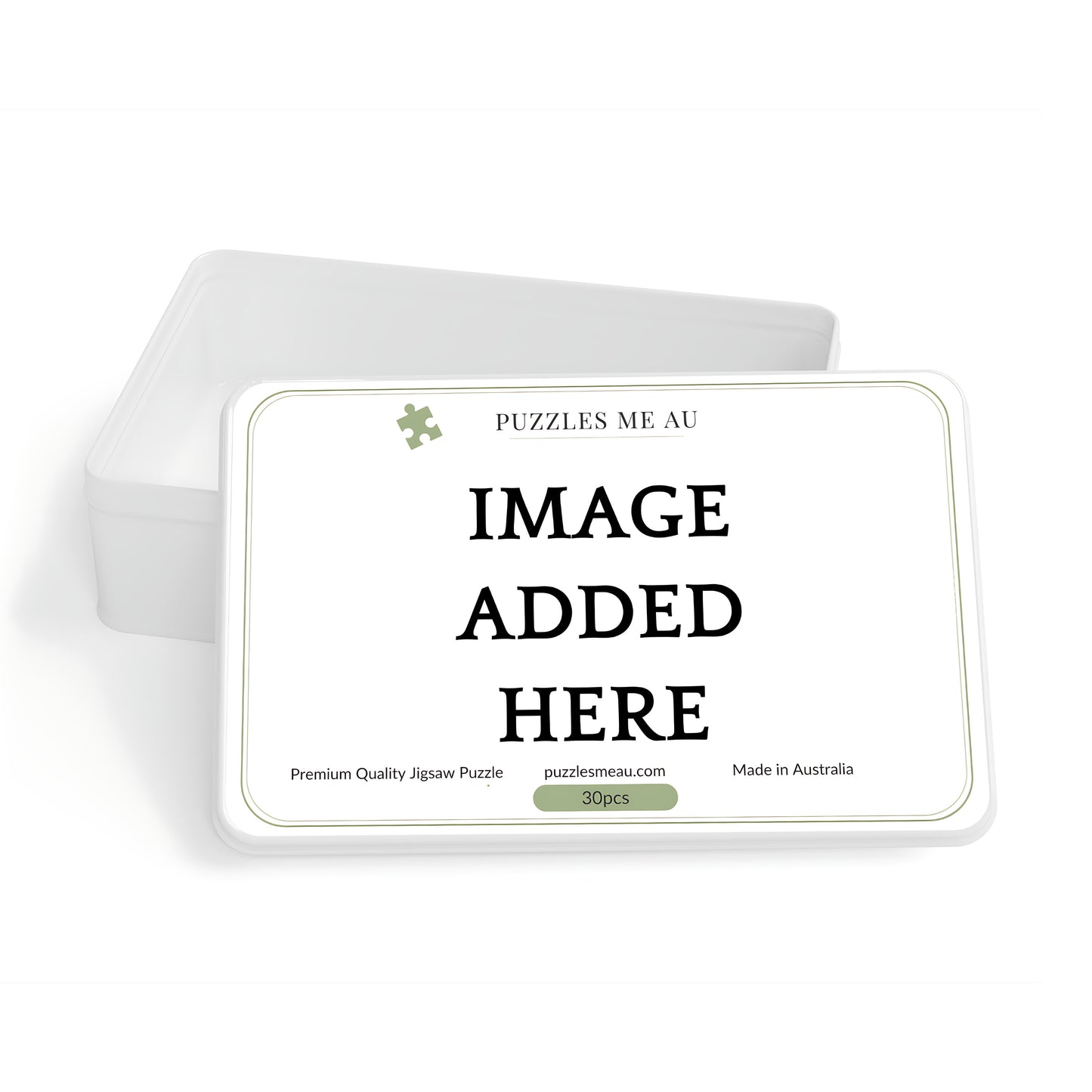Puzzles Me AU branded gift box for personalised 30 piece wooden puzzle - premium quality jigsaw puzzle made in Australia