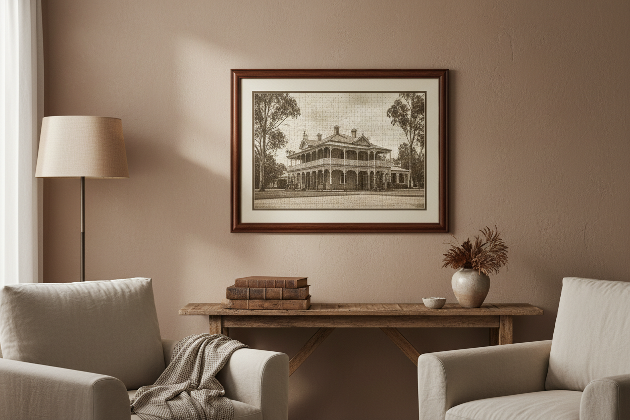 Pieces of History - Framed Puzzle Wall Art
